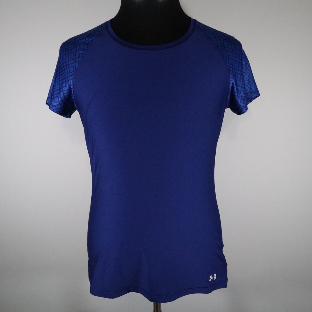 Under Armour Shirt Top Womens Medium HeatGear‎ Fitted Activewear Short Sleeve